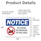 Signmission No Eating Or Drinking In This Area, 14 in W x Rectangle, Vinyl Decal OS-2PACK-NS-D-1014-L-16081 - alternate 5